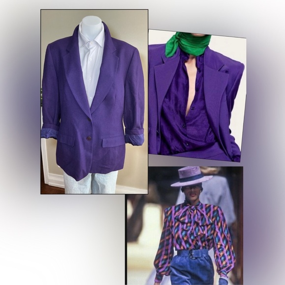 Pendleton Jackets & Blazers - Vintage Pendleton Purple Blazer Size 14